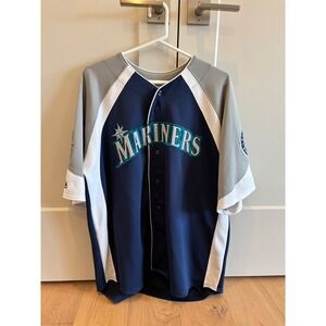 SEATTLE MARINERS BASEBALL SHIRT JERSEY MAJESTICS MEN'S SIZE XL SPORTS ATHLETIC